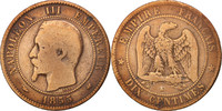 France 10 Centimes Coin, Napoleon III, Napoléon III, Bordeaux -