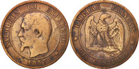 France 10 Centimes Coin, Napoleon III, Napoléon III, Strasbourg -