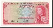 Malta 10 Shillings Banknote, Undated, KM:28a -