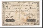 France 5 Livres Banknote, Corset, 1791-05-06, KM:A42 -