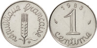 France Centime Coin, Épi, Paris, Stainless Steel, KM:928 -