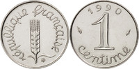 France Centime Coin, Épi, Paris, Stainless Steel, KM:928 -