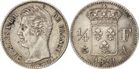 France 1/4 Franc Coin, Charles X, Paris, Silver, KM:722.1 -