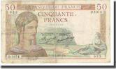 France 50 Francs Cérès, P. Rousseau and R. Favre-Gilly, 1935-03-21 -