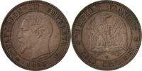 France 2 Centimes Coin, Napoleon III, Napoléon III, Lille -