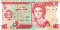 Belize 5 Dollars Banknote, 2009-07-01, KM:67d -