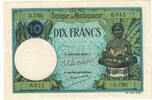 Madagascar 10 Francs Banknote, Undated (1937-47), KM:36 -