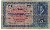Switzerland 20 Franken Banknote, 1942-12-04, KM:39l -