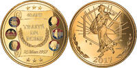 France Medal 60 Ans du Traité de Rome, La Semeuse, Gilt -