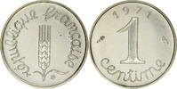 France Centime Coin, Épi, Paris, Stainless Steel, KM:928 -