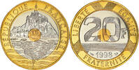 France 20 Francs Coin, Mont Saint Michel, Paris -