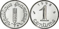 France Centime Coin, Épi, Paris, Stainless Steel, KM:928 -
