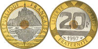 France 20 Francs Coin, Mont Saint Michel, Paris, Proof -