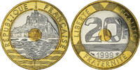 France 20 Francs Coin, Mont Saint Michel, Pessac -
