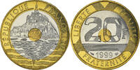 France 20 Francs Coin, Mont Saint Michel, Pessac -