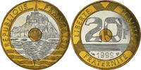 France 20 Francs Coin, Mont Saint Michel, Pessac -