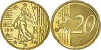 France 20 Euro Cent Paris, Proof / BE, Brass, KM:1411 -