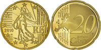 France 20 Euro Cent Paris, Proof / BE, Brass, KM:1411 -