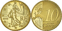 France 10 Euro Cent Paris, BE, Brass, KM:1410 -