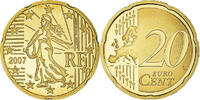 France 20 Euro Cent Paris, BE, Brass, KM:1411 -
