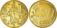 France 20 Euro Cent Paris, BE, Brass, KM:1411 -