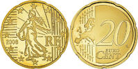 France 20 Euro Cent Paris, Proof / BE, Brass, KM:1411 -