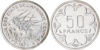 Central African States 50 Francs Coin, Paris, ESSAI, Nickel -