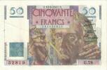France 50 Francs Le Verrier, 52819 U.78, Fayette:20.9, KM:127b -