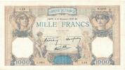 France 1000 Francs Cérès et Mercure, Fayette:38.39, KM:90c -