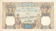 France 1000 Francs Cérès et Mercure, Fayette:37.06, KM:79b -