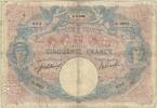 France 50 Francs Bleu et Rose, O.3801 832, Fayette:14.23 -