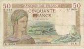 France 50 Francs Cérès, B.11800 018, Fayette:18.36, KM:85b -