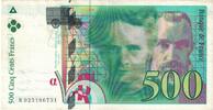 France 500 Francs Pierre et Marie Curie, Fayette:76.1, KM:160a -