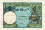 Madagascar 10 Francs Banknote, KM:36 -