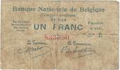 Belgium 1 Franc Banknote, 1914-08-27, KM:81 -