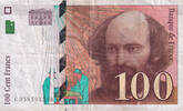 France 100 Francs Cézanne, Fayette:74.2, KM:158a -
