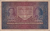 Poland 5000 Marek Banknote, 1920-02-07, KM:31, VF(20-25) -