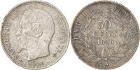France 50 Centimes Coin, Napoleon III, Napoléon III, Paris -