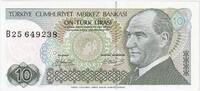 Turkey 10 Lira KM:192 -