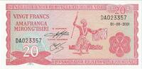 Burundi 20 Francs 2001-08-01, KM:27b -