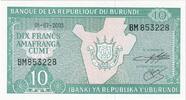 Burundi 10 Francs 2003-07-01, KM:33d -