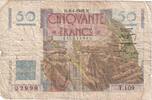 France 50 Francs Le Verrier, T.109, Fayette:20.10, KM:127b -