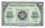 Morocco 10 Francs 1944-03-01, KM:25a -