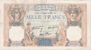 France 1000 Francs H.8537, Fayette:38.40, KM:90c -