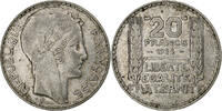 France 20 Francs Turin, Paris, Rameaux longs, Silver -