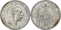 German States 2 Mark PRUSSIA, Wilhelm II, Berlin, Silver -
