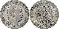 German States 2 Mark PRUSSIA, Wilhelm I, Cleves, Silver -