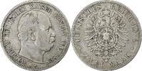 German States 2 Mark PRUSSIA, Wilhelm I, Berlin, Silver -