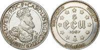 Belgium 5 Ecu Baudouin I, Silver, KM:166 -