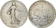 France 2 Francs Semeuse, Paris, Silver, Gadoury:532, KM:845.1 -